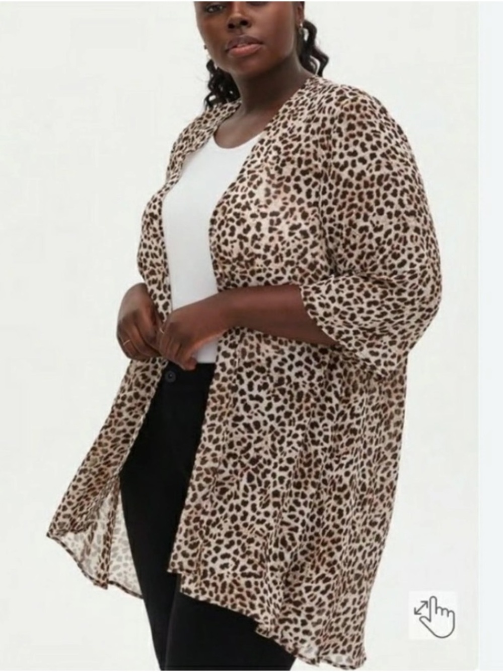 🐆 Torrid Leopard Print Chiffon Kimono